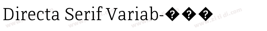 Directa Serif Variab字体转换